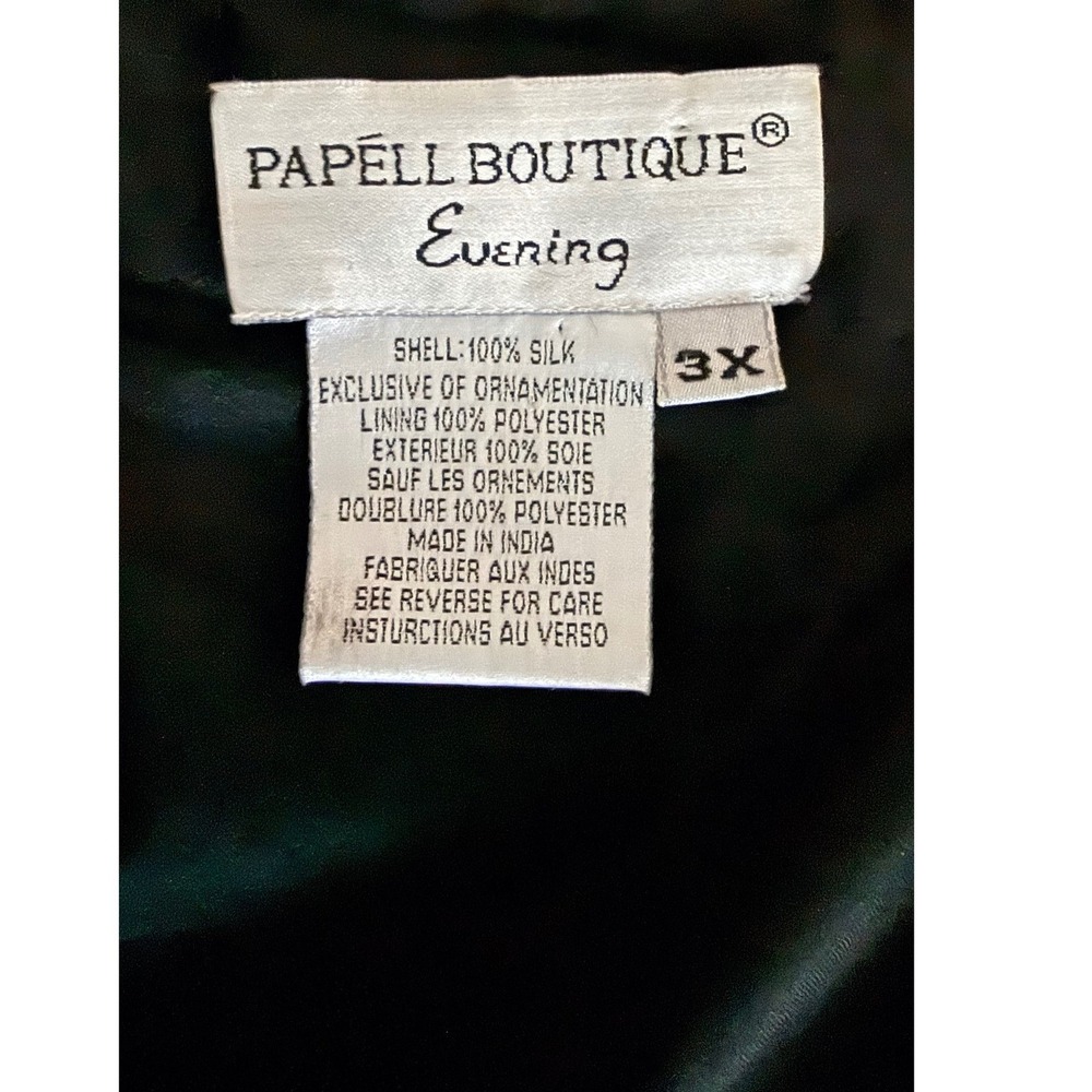 Vintage Pappell Boutique Beaded Floral Evening Jacket Sequin Cardigan Size 3XL - Picture 10 of 12